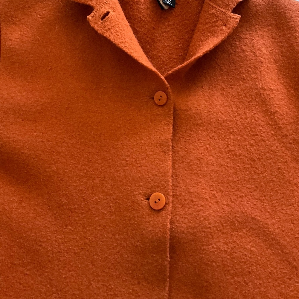 Eileen fisher boiled wool 3/4 jacket